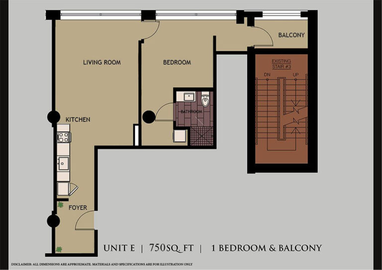 1 Bedroom & Balcony Type E