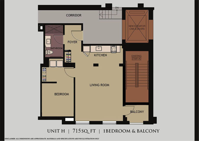 1 Bedroom & Balcony Type H